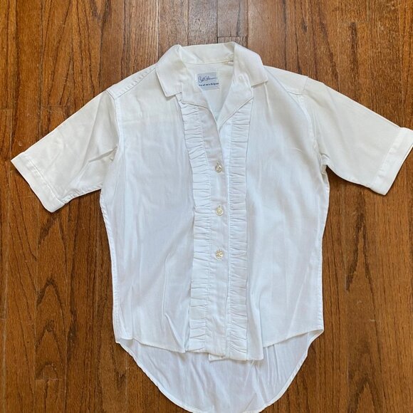 Vintage Bill Atkinson Glen of Michigan Blouse Womens Size Small Tuxedo Button Up - Picture 8 of 12